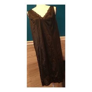 Vintage Sliperfection Lace Slip Dress Black 44